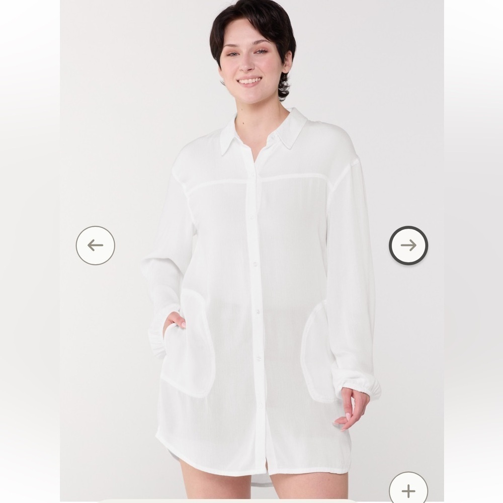 Prana Fernie Long Sleeve Button Down Shirt in White Women's Size XS
